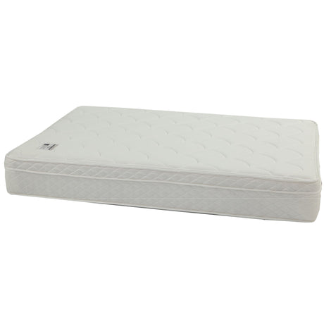 9" Size Bed Mattress With Bonnell Coil Inner Spring And 2.5" Euro Top Foam + Spring Material - White - Full