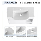 Wall Mounted Bathroom Vanity With Sink & Soft Close Door