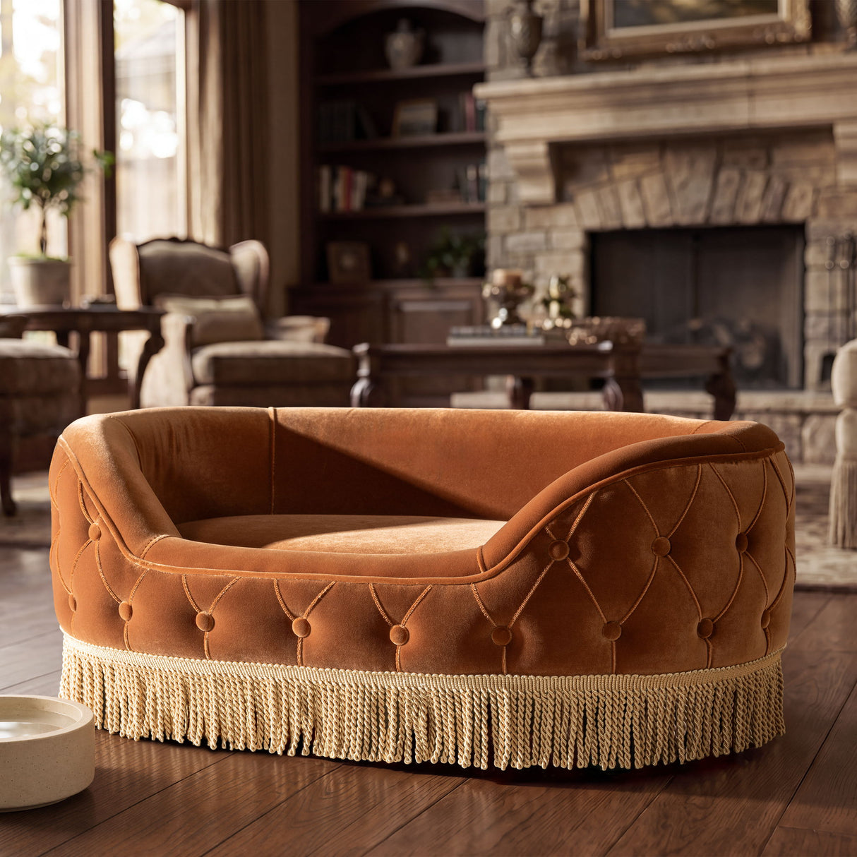 Monroe - Dog Sofa Bed - Burnt Orange