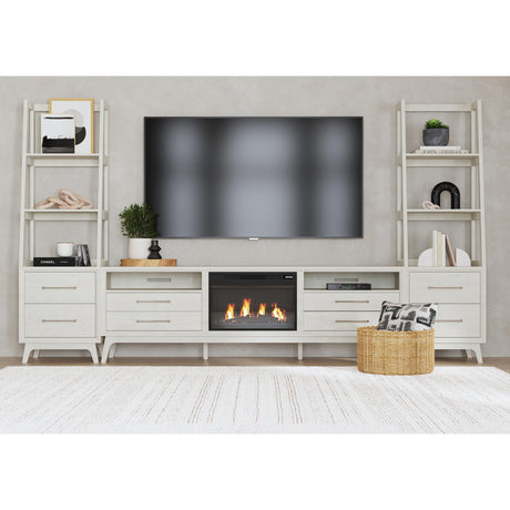 Westland - TV Console With Fireplace Insert - Almond