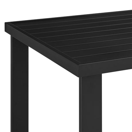 Alegria - Outdoor Patio 5-Piece Bar Table Set In Aluminum With Gray Rope And Cushions