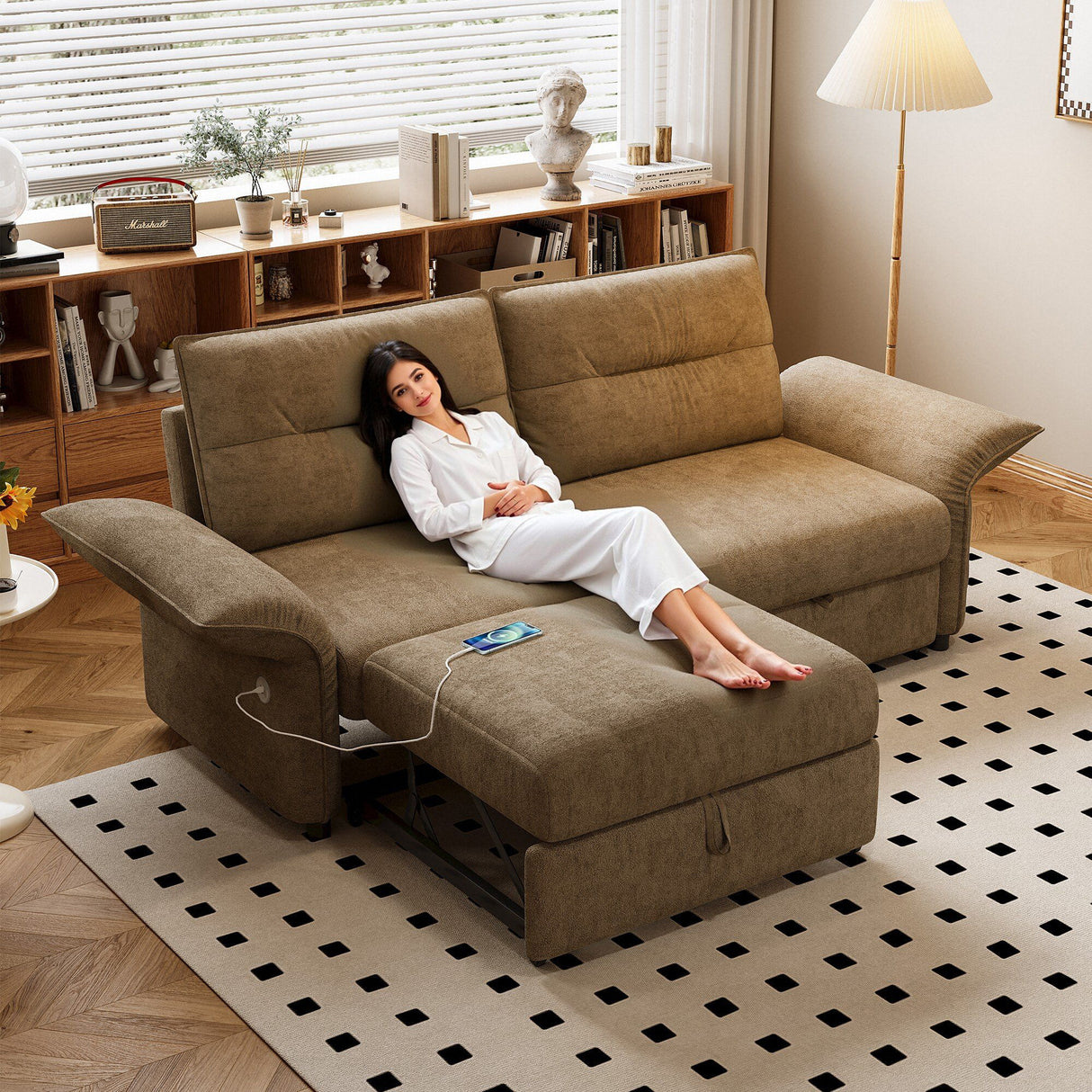 Sofa Bed With Convertible Design, Living Room Furniture