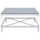 Wallingsford - 2 Piece Square Coffee And End Table Set - Chrome