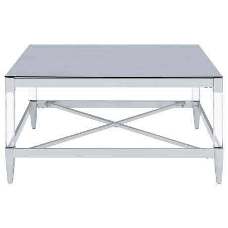 Wallingsford - 2 Piece Square Coffee And End Table Set - Chrome