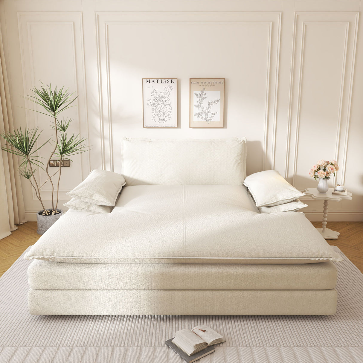 Modern Oversized Double Chaise Lounge Chair