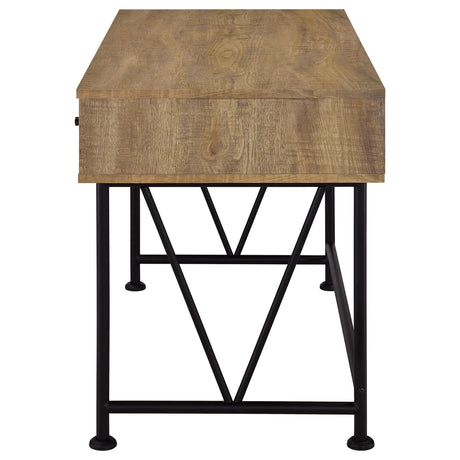 Vellun - 3 Drawer Writing Desk - Mango Color