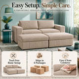 Modular Sectional Sofa, Reversible Set