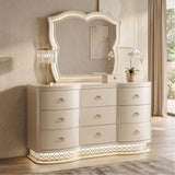 Flora - 9 Drawer Dresser With LED - Champagne