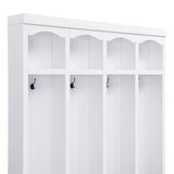 Entryway Hall Tree With Bench, 4 Hooks & Open Storage Space