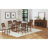 Glinda - Fabric Counter Chair (Set of 2) - Brown / Light Gray