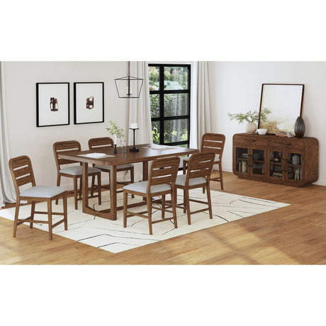 Glinda - Fabric Counter Chair (Set of 2) - Brown / Light Gray
