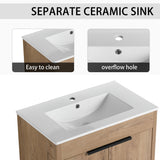Freestanding Bathroom Vanity & Sink, Storage Cabinets, Soft Closing Doors