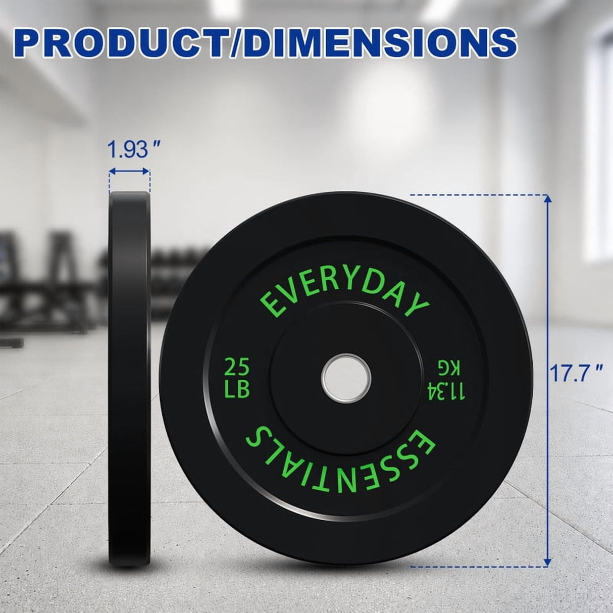 INTRTLOCKINGING TILES Olympic Black Rubber Bumper Plate Set