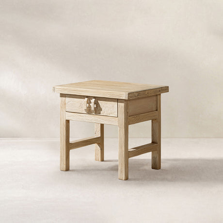 Rowan - Side Table With Drawer - Light Brown