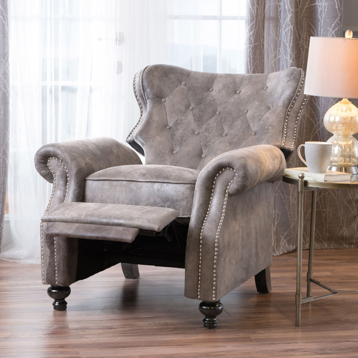 Modern Manual Push Back Recliner Chair