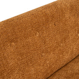 Chair Laid Back Loveseats, Curved Backrest With No Armrests - Caramel