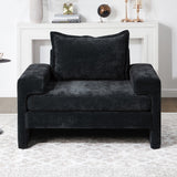 Upholstered Accent Chair With Wide Armrests And Ergonomic Back Support