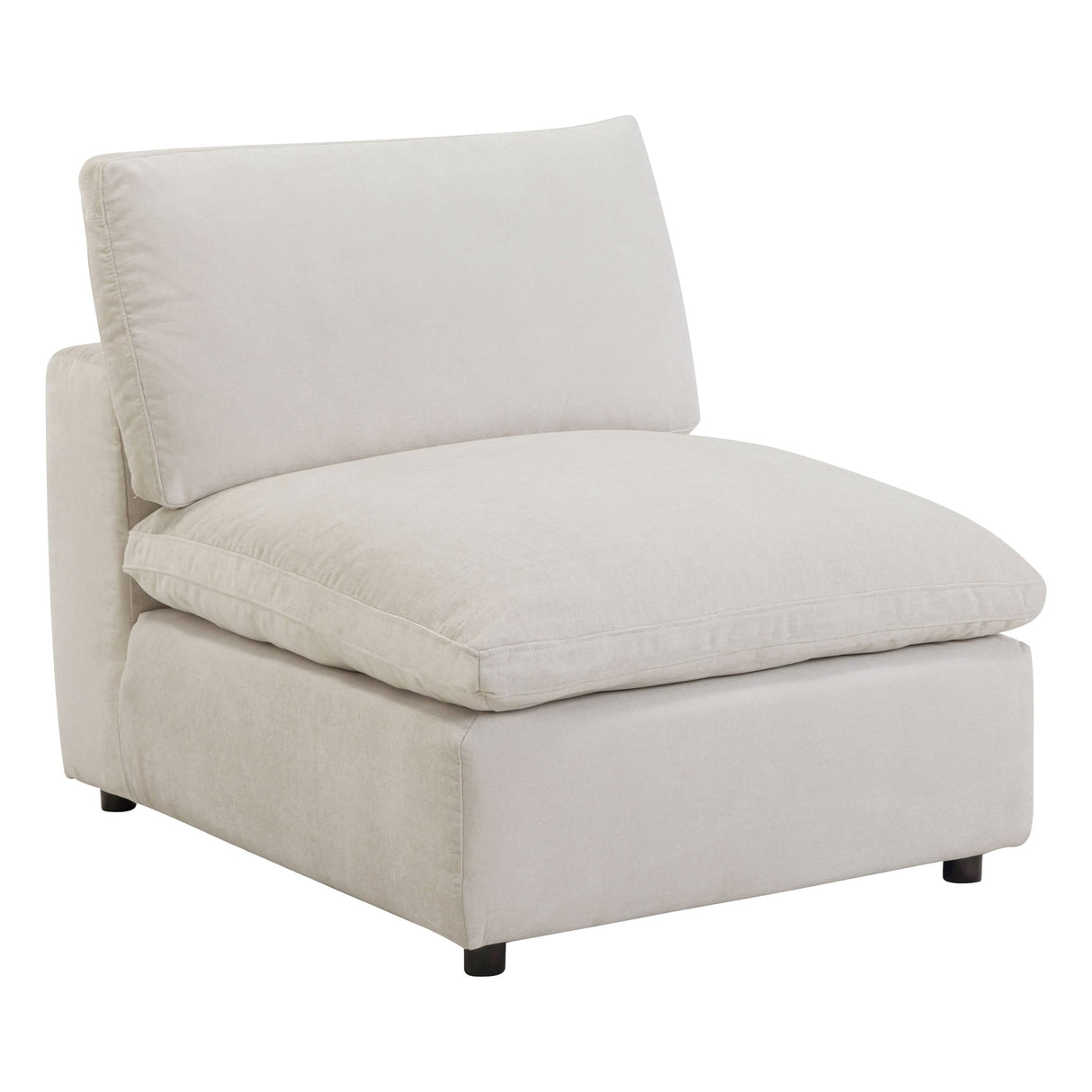 Oulu Living Alvora modular armless chair in Ivory