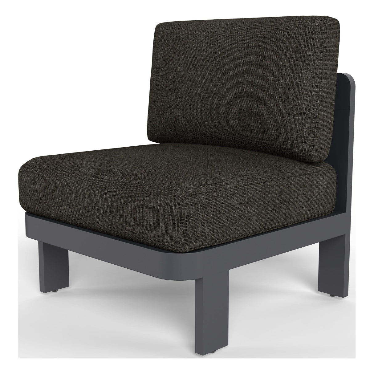 Aspen armless outdoor chair in Charcoal