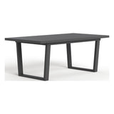 Monarch slatted aluminum outdoor dining table
