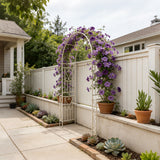 Metal Garden Arch Garden Arbor Trellis Climbing Plants Support Rose Arch Outdoor Arch