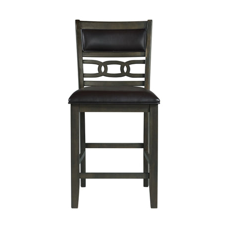 Amherst - Counter Side Chair With PU Cushion (Set of 2) - Gray Finish