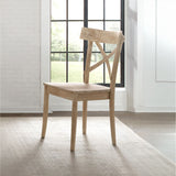 Callista - X-Back Wooden Side Chair (Set of 2) - Beach