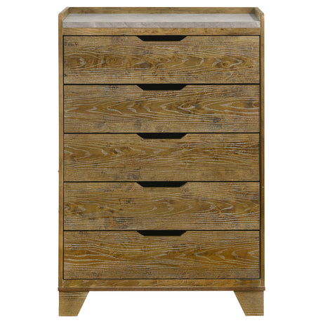 Packard - 5 Drawer Chest - Oak