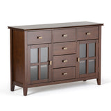 Sideboard Buffet Dining Room Cabinet Solid Wood Storage 54x36in