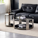 Round Table With Double Layer Storage