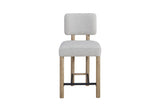 Pagosa - Upholstered Counter Height Stool (Set of 2) - English Knotty Oak / Gray