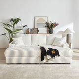 3 Seater Sofa With 2 Ottomans For Living Room