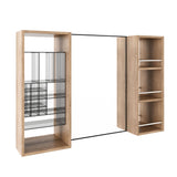 41.3" Wall Mounted Bathroom Cabinet With Storage - Imitative Oak