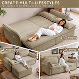 2 In 1 Convertible Sofa Bed, Multi Functional Living Room Furniture