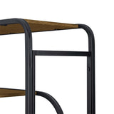 Geometric Bookcase / Display Rack - Black / Brown