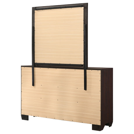Holmgren - 6 Drawer Dresser With Mirror - Dark Coffee