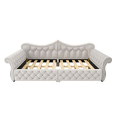 Upholstered Daybed With LED Lighting And Nailhead Trim