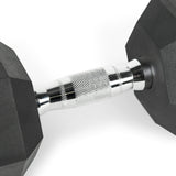 CAP Rubber Hex Dumbbell Set with 5 lb pair