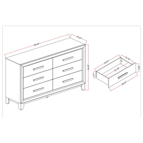 Harry - Dresser With 5 Spacious Drawers - Brown