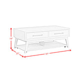 Westland - Coffee Table With Casters - Almond