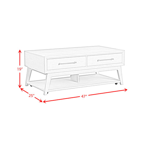 Westland - Coffee Table With Casters - Almond
