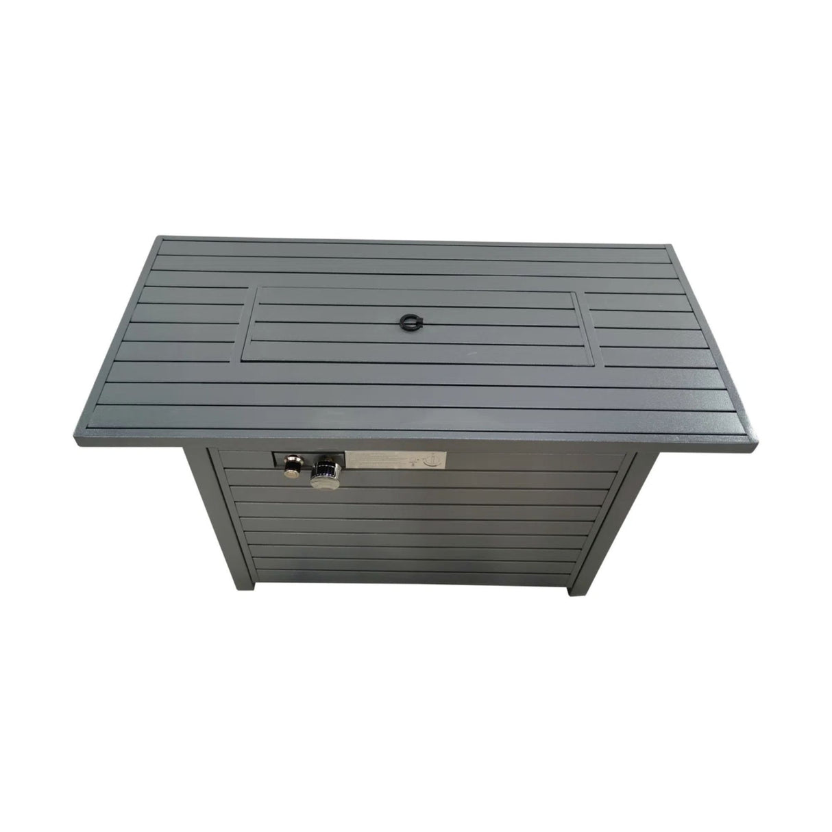 Propane Outdoor Fire Pit Table Steel Modern Patio Furniture 42x25in