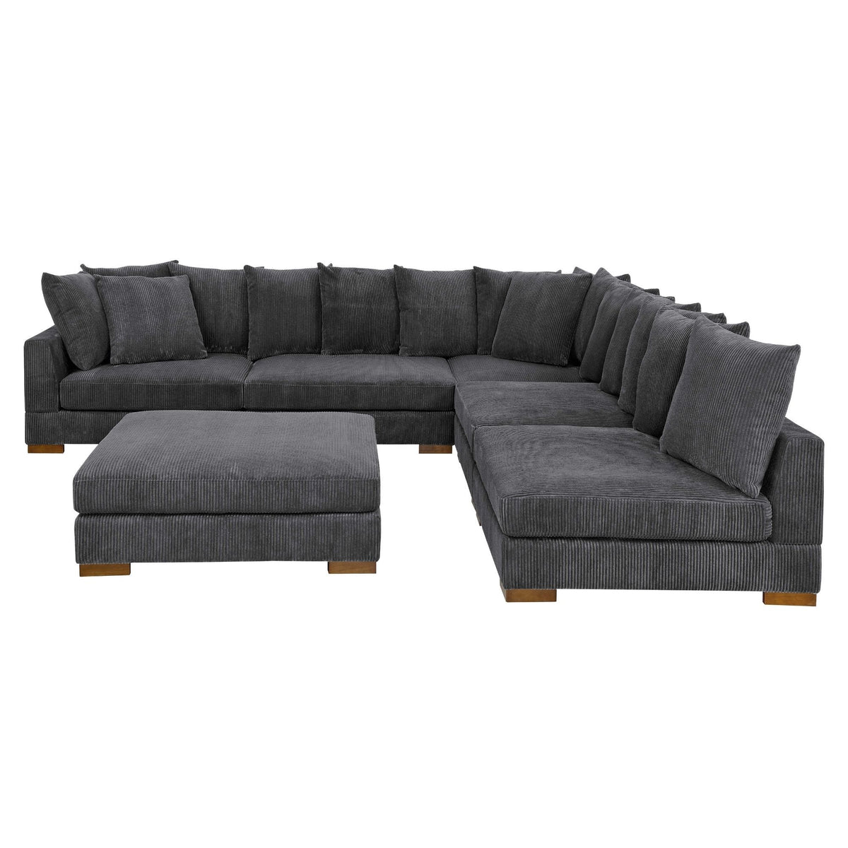 Large Seating Modular Sleeper Sectional - Dark Gray