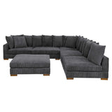 Large Seating Modular Sleeper Sectional - Dark Gray