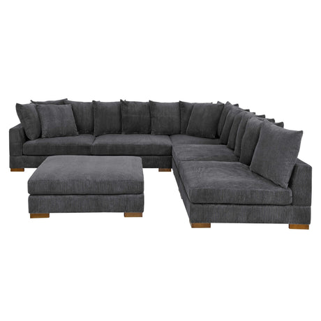 Large Seating Modular Sleeper Sectional - Dark Gray