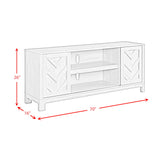 Eleanor - 70" TV Stand With Sliding Door - White