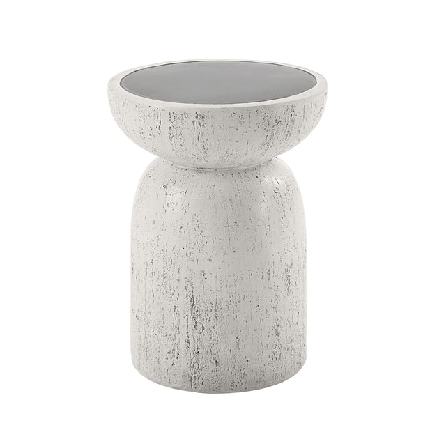Dylana - Natural Fiber Concrete Accent Table - Gray - Accent Tables - Alpine Outlets