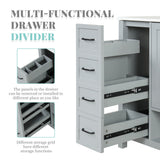 Bathroom Vanity With Sink Top, Bathroom Vanity Cabinet With 2 Doors And 2 Drawers, Open Shelf