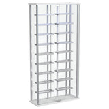Wine Storage LED Curio Cabinet - Chrome