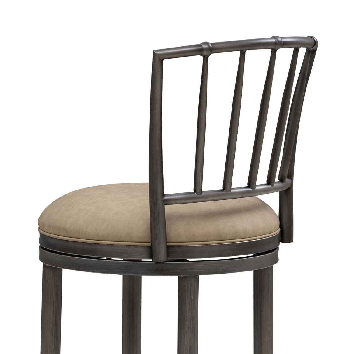 Vince - Commercial Grade Steel Frame Faux Leather Upholstered Swivel Counter Height Barstool
